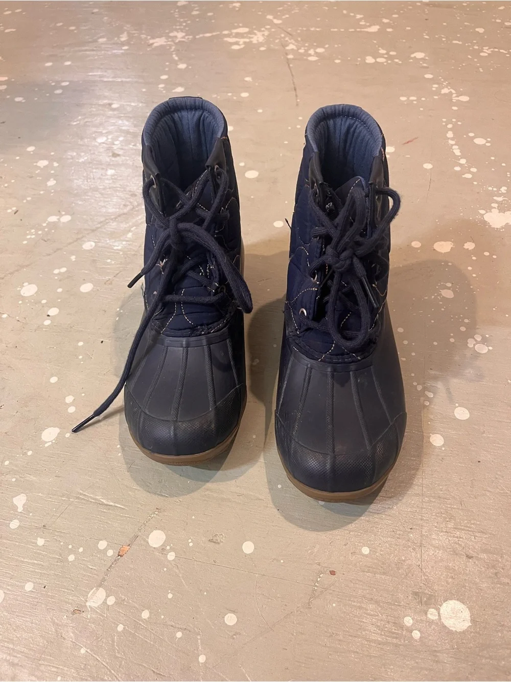 Sperry Kids Navy Lace-Up Rain & Snow Boots